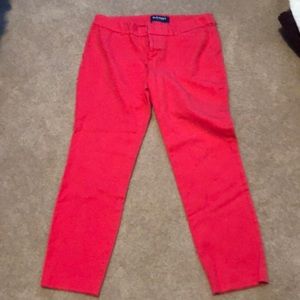 coral color dress pants